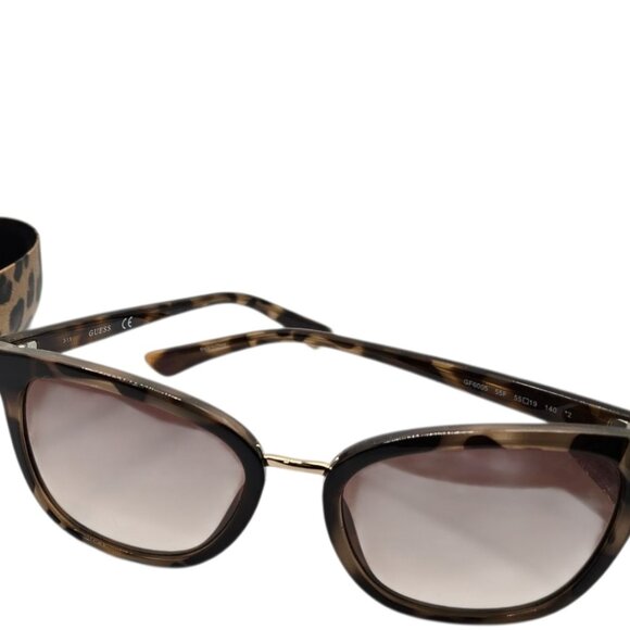 🕶️ Guess GF6005 Sunglasses – Tortoise Brown – Original Leopard Case - Picture 2 of 10